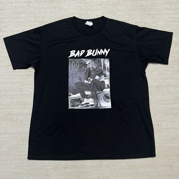 Bad Bunny T-Shirt 2018 Tour Merch Size L Unisex Graphic Rap Tee Streetwear - Picture 1 of 6